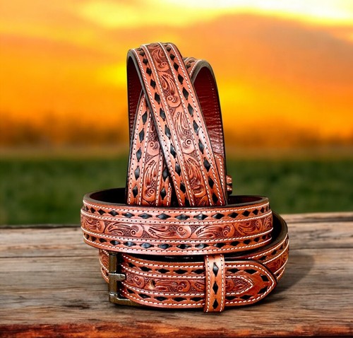 Mens belt thick western - mens, gun