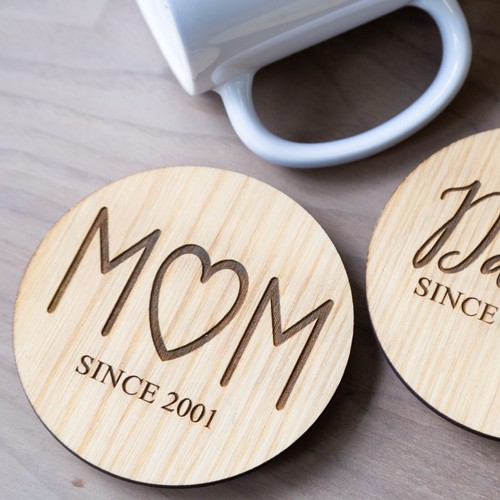 Personalised coaster mothers - personalised,