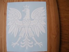 POLISH EAGLE - CAR LAPTOP  WINDOW BUMPER VINYL STICKER 12 cm * 13 cm