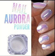 AURORA NAIL POWDER Mirror Effect CHROME Nail Art Mermaid Rainbow AB **3 for 2**