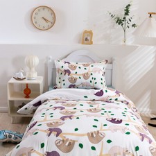 3D Sloth Plant Pattern Cartoon