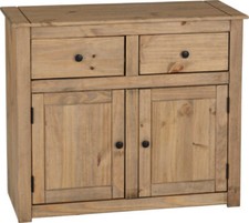2 Door 2 Drawer Solid Pine