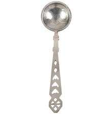 Silver spoon from coin "5 Lati