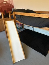 kids IKEA pine cabin bed with