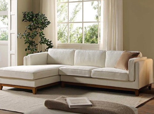 Beige fabric seater sofa - beige,