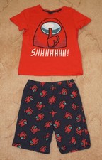 Asda George Boys' Red Among Us Short Pyjamas, Age 10-11 Years