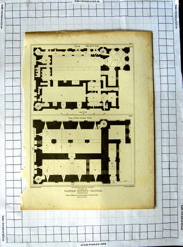 Old antique print 1813 plans - antique,