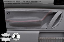 RED STITCH GREY LEATHER 2X