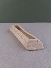 vintage Aldridge pottery ceramic cream 'stone wall' posy bar vase - midcentury