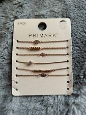 6 x Primark Fine Gold Colour Metal Individual Bracelets, Costume Jewellery