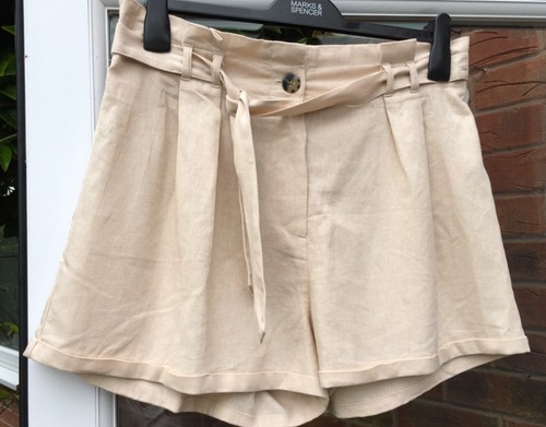 Bnwt linen mix pleated high - mix,