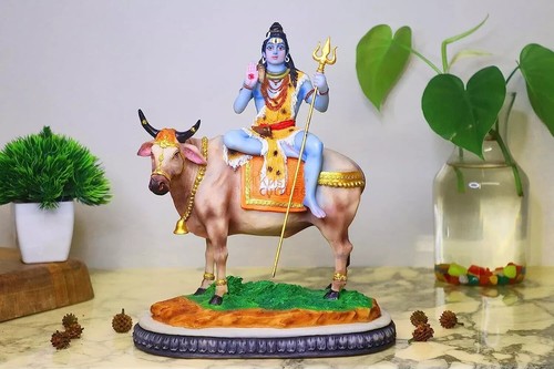 Resin lord shiva sitting - sitting, on