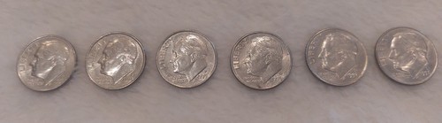 One dime silver coins - dime,
