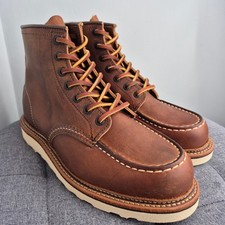 Red Wing 1907 Copper Rough & Tough Moc Toe Boots UK 7 US 8 EU 41 New