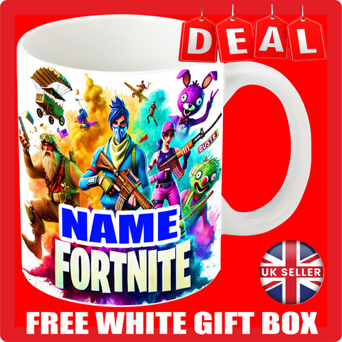 Personalised fortnite mug cup - personalised,