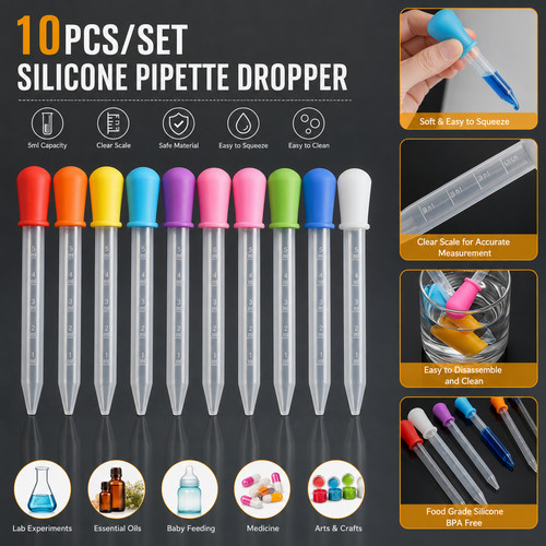 10pcs set 5ml silicone plastic - 10pcs/set,