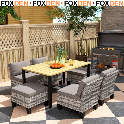 Rattan garden dining table - dining, and