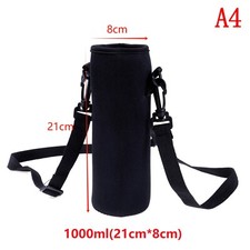 420-1500ml Neoprene Water Bottle Carrier Insulated Cover Bag Holder Strap XW