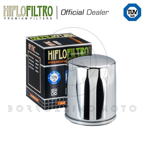 Chrome oil filter hiflo - chrome,