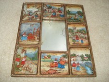 Unusual c1880s small mirror - unusual,
