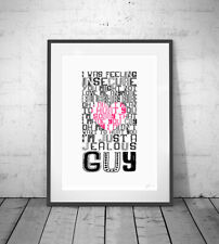 JOHN LENNON ❤ Jealous Guy ❤ lyric poster art Limited Edition Print Child