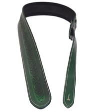 Green Embossed Guitar Strap By
