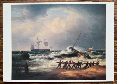 Art postcard lifeboat - art, going