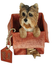 Leonardo Yorkshire Terrier Dog Gift Box Figurine With Love 2002 Resin Ornament