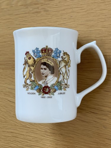 Golden jubilee qeii mug - golden,