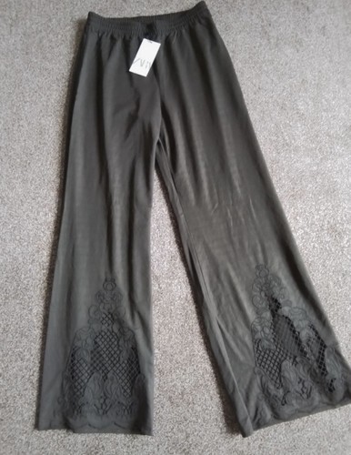 Zara embroidered khaki - zara,