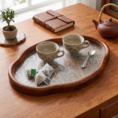 Wooden serving tray - serving, tea