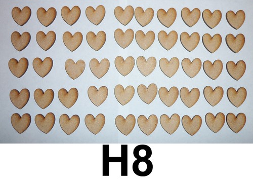 Wooden hearts shapes - x,