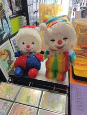 2x Vintage Poter Clown Wind Up Musical Toy 1986 Moving