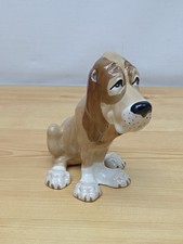 Vinttage 1960s Szeiler 15cm Bloodhound Dog Porcelain Figurine
