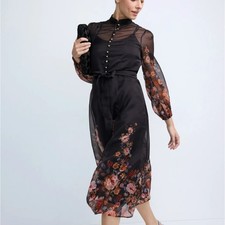 Ted Baker Black Organza Floral