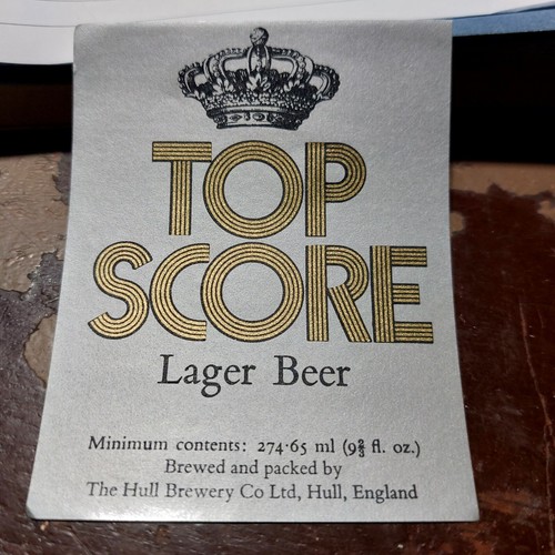 Hull brewery beer - label., old