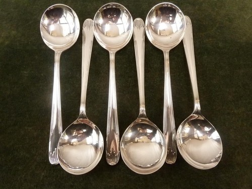 Nice vintage soup spoons - vintage,