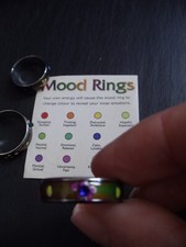 Mood Ring with Guide Flowers Various Sizes Colour Changing Fair Trade Fun Gift