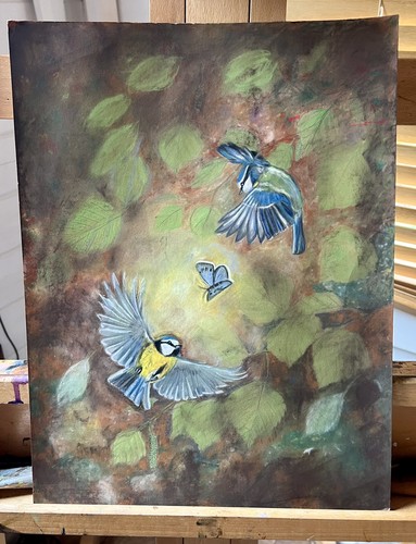 Original blue tits - tits, birds