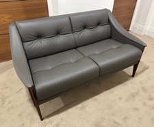 Rare Impeccable Poltrona Frau Dezza 24 Leather 2 Seat Sofa Gio Ponti rrp £8750+