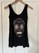 Ladies Sugar Skull Vest Top