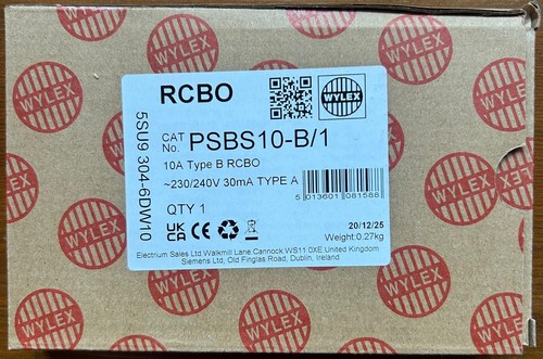 Wylex b10 rcbo 30ma type - 30ma,