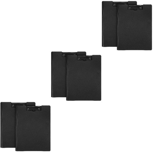 6pcs clipboard folder black - 6pcs,