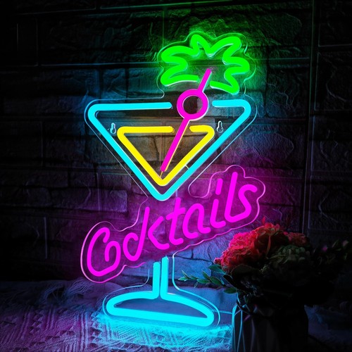 Cocktails neon sign cocktail - cocktails,