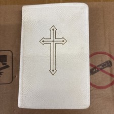 Holy Bible White Leather Style