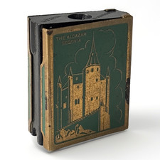 Vintage Mechanical Match Box The Alcazar Segovia Theme 1934 Chicago Worlds Fair