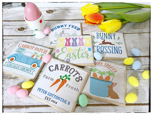 Wooden mini sign - , easter