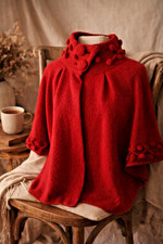 For Cynthia 100% Wool Red Pom