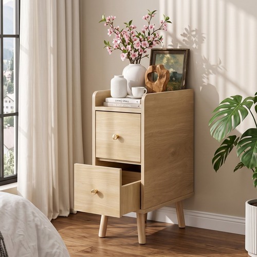 Narrow bedside table drawer - narrow,