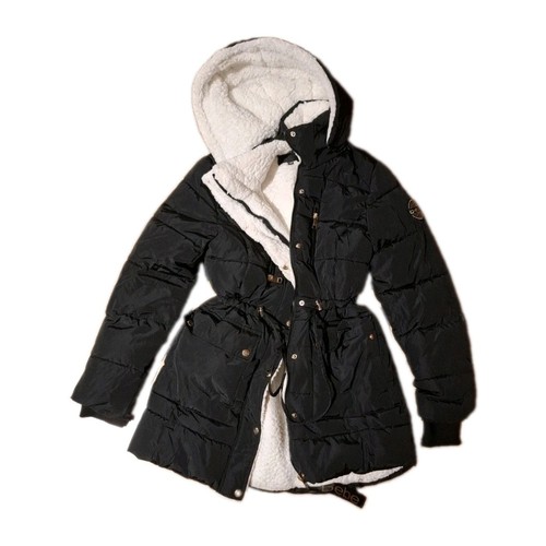 Bebe black hooded sherpa - bebe,